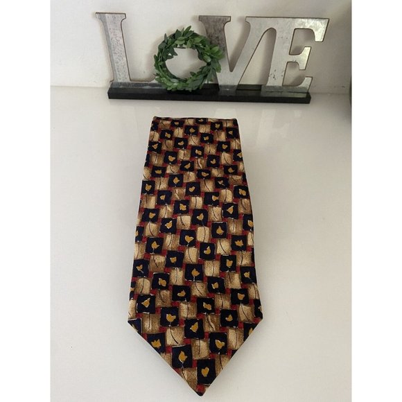 Ermenegildo Zegna Vintage Abstract Floral Tulip Silk Neck Tie Made in Italy EUC - Picture 12 of 16